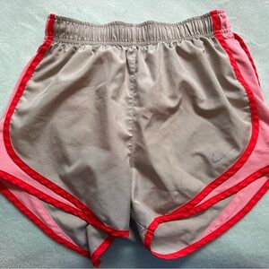 Nike Women's Gray and Pink Running Shorts